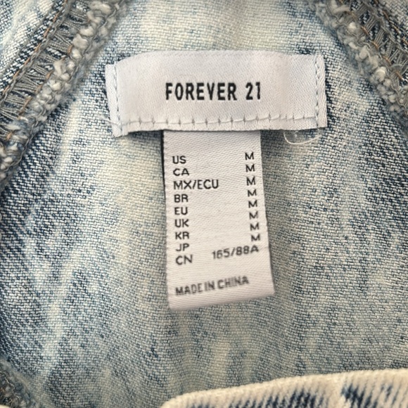Forever 21 Acid Wash Overalls NWOT - Picture 10 of 11